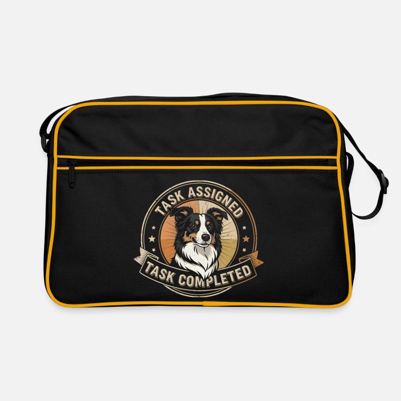 Task completed | Border Collie Badge Retro Bag