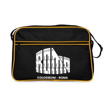 Roma, Italie, Rome Colisée, touristes touristes de tournée italienne - Sac Retro - noir/or - Devant