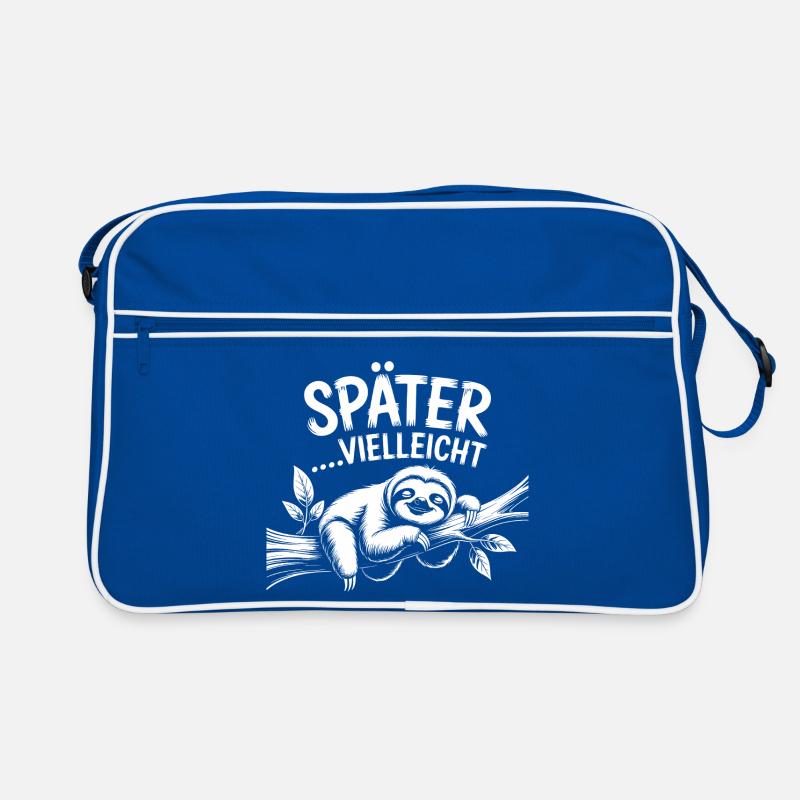 Später Vielleicht Sloth Retro Tasche