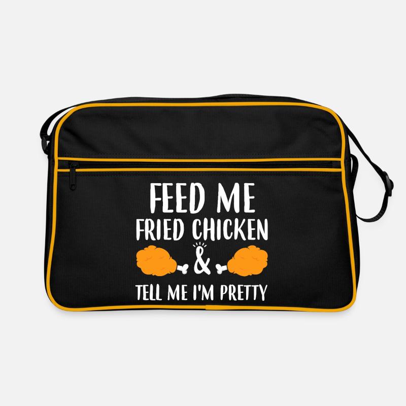 Füttere mich mit Brathähnchen und sag mir, ich sei hübsch Retro Tasche