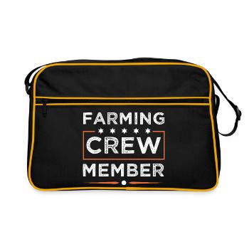 Farming Crew - Retro Tasche - Schwarz/Gold - Vorne