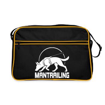 Malinois Mantrailing Hundesport Hunde Hund - Retro Tasche - Schwarz/Gold - Vorne