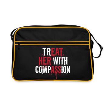 Traitez-la avec compassion - Sac Retro - noir/or - Devant