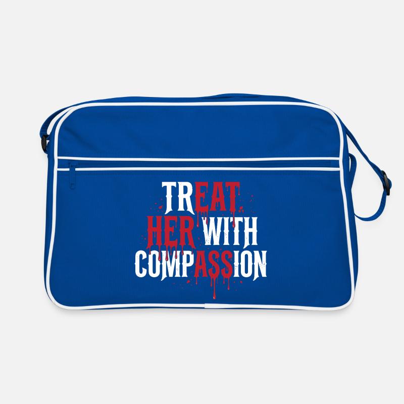 Behandle sie mit Mitgefühl Retro Tasche
