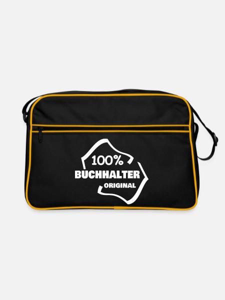 Arbeit Buchhalter - Retro Tasche - Schwarz/Gold