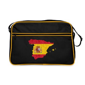 Espagne Drapeau en espagne Drapeau espagnol Pays d’origine - Sac Retro - noir/or - Devant