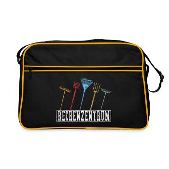Rechenzentrum Retro Grunge - Retro Tasche - Schwarz/Gold - Vorne