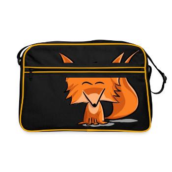 Cute fox - Sac Retro - noir/or - Devant
