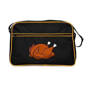 Grilled chicken - Retro Bag - black/gold - Front
