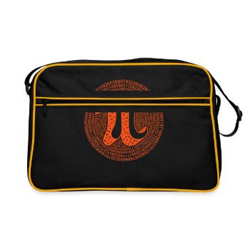 Pi 3.1415926535897 Shirt, Funny Pi Spiral Number - Retro Bag - black/gold - Front