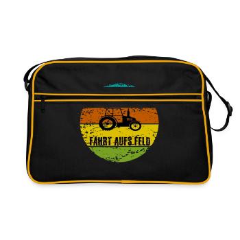 Landwirt - Retro Tasche - Schwarz/Gold - Vorne