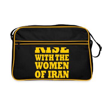 Rise with the women of iran - Retro Bag - black/gold - Front