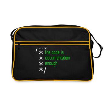 Computer programming - Retro Bag - black/gold - Front