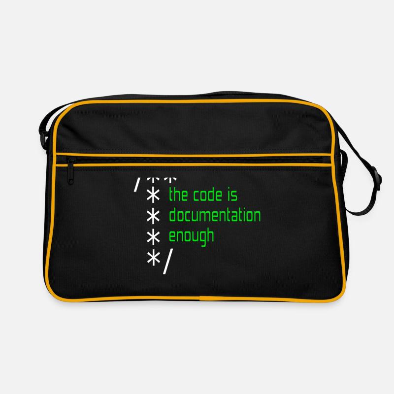 Computer programming - Retro Bag - black/gold