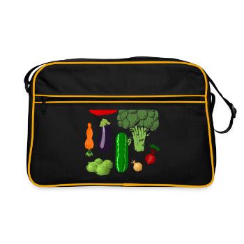 Légume - Sac Retro - noir/or - Devant