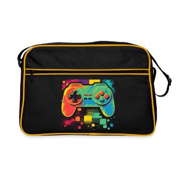 Retro Konsole - Retro Tasche - Schwarz/Gold - Vorne