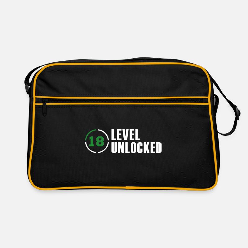 18 Level Unlocked Nerd Geschenk Retro Tasche