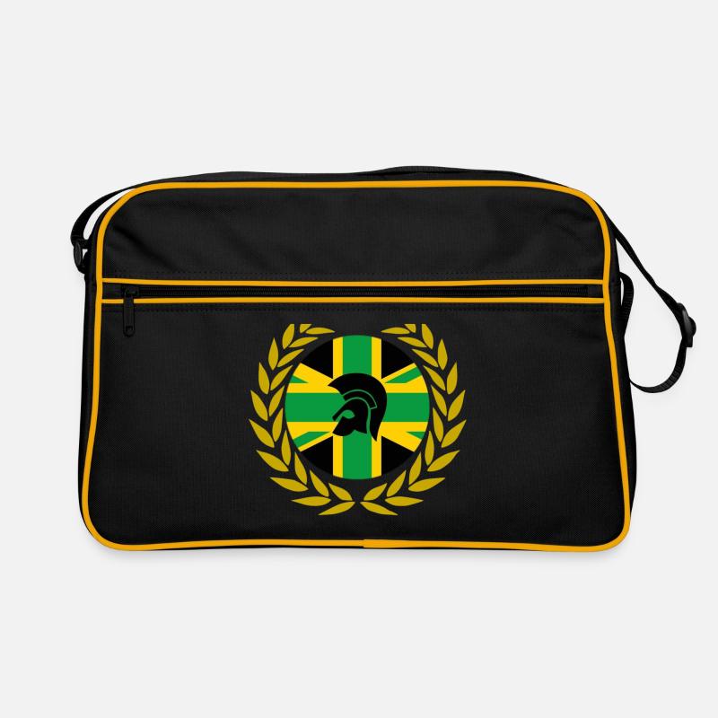 UNITY JAM SKA LAUREL DESIGN - Retro Tasche - Schwarz/Gold