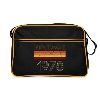 Cadeau Vintage Style 1978 - Sac Retro - noir/or - Devant