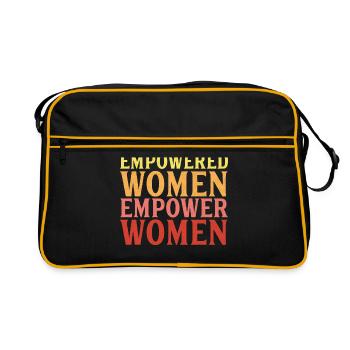 Empowered Women empower Women Geschenk - Retro Tasche - Schwarz/Gold - Vorne