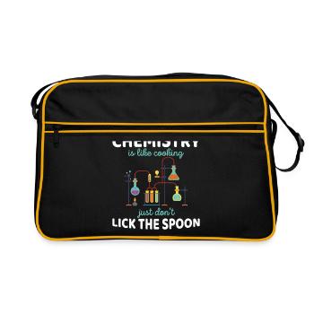 Chimiste flacon de laboratoire chimiste disant cadeau - Sac Retro - noir/or - Devant
