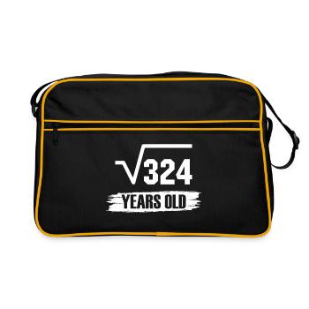 Cadeau de maths d'anniversaire de 18 ans - Sac Retro - noir/or - Devant