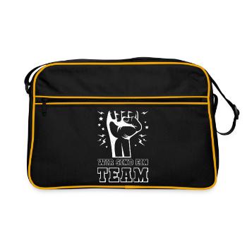Nous sommes une motivation de l'équipe qui dit cadeau - Sac Retro - noir/or - Devant