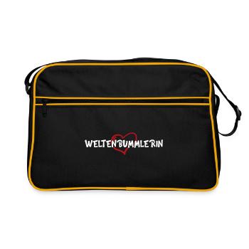 Globetrotter Travel Travel Saying Gift - Retro Bag - black/gold - Front