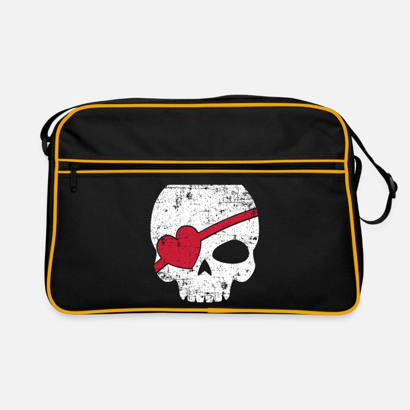 Piraterie Augenklappe Piratenschaedel Geschenk Retro Tasche