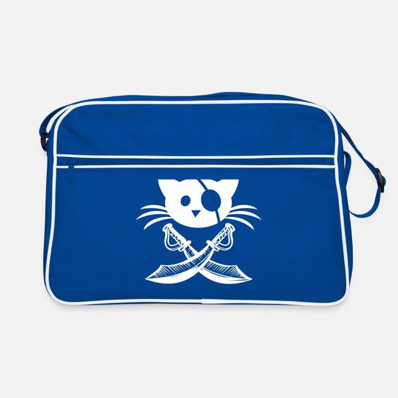 Puss cat pirate eye patch gift Retro Bag