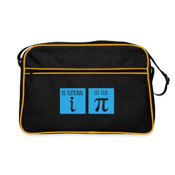 Math pi saying school gift - Retro Bag - black/gold - Front