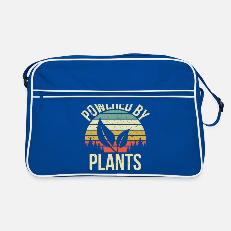 Powered by plants Geschenk Retro Tasche