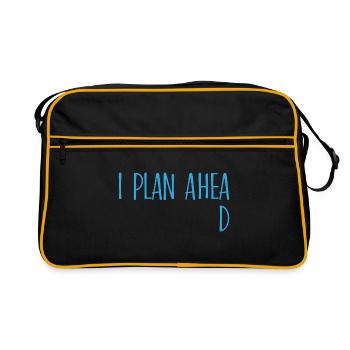 I plan ahead procrastination Geschenk - Retro Tasche - Schwarz/Gold - Vorne