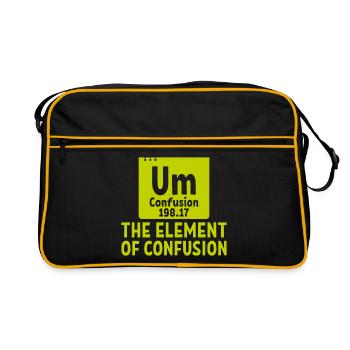 To the Element of Confusion gift - Retro Bag - black/gold - Front