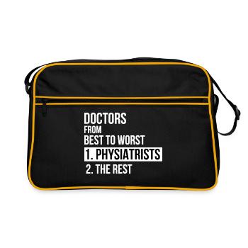 Doctors from best to worst Physiatrists Gift - Retro Bag - black/gold - Front