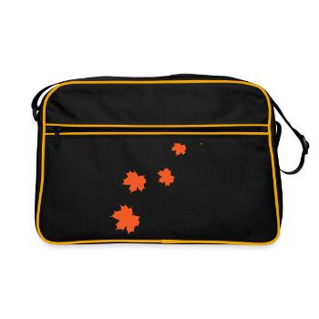 Fall Autumn Fall Gift - Retro Bag - black/gold - Front