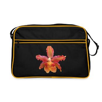Orchid Flower, Orchid Vine, Orchid Flower - Retro Bag - black/gold - Front