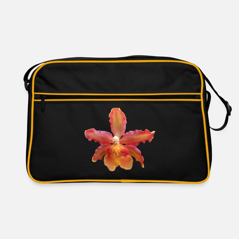 Orchidee Blüte, Orchideenranke, Orchideen Blume Retro Tasche