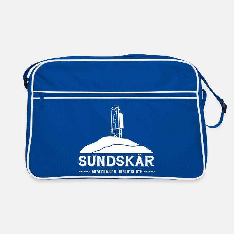Sundskär white text Retro Bag