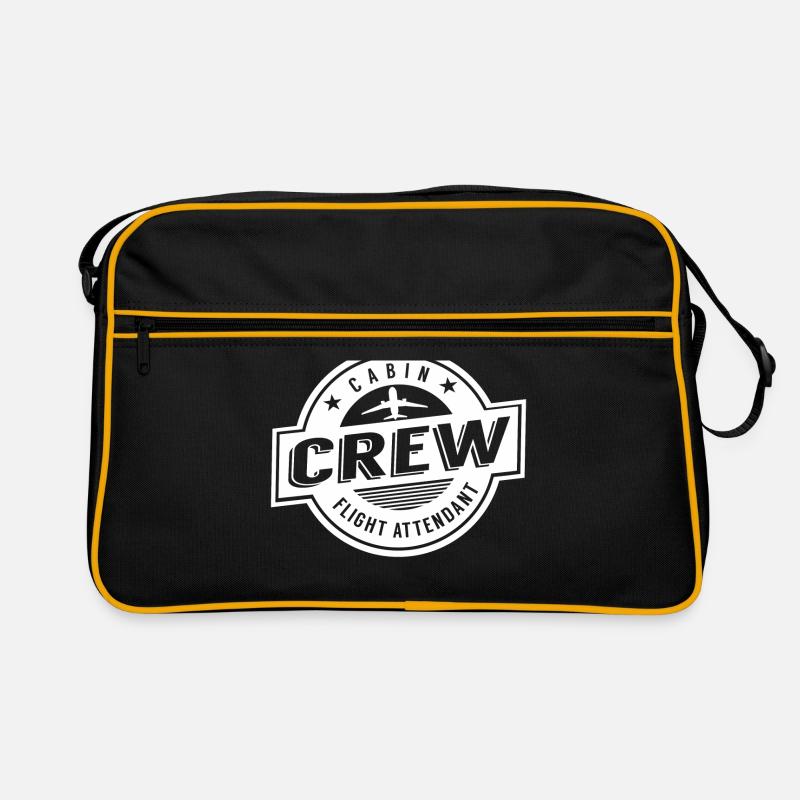 Équipage de cabine, préposé de vol Métier Aviation - Sac Retro - noir/or