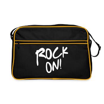Rock on Party Rocker Lifestyle - Retro Tasche - Schwarz/Gold - Vorne