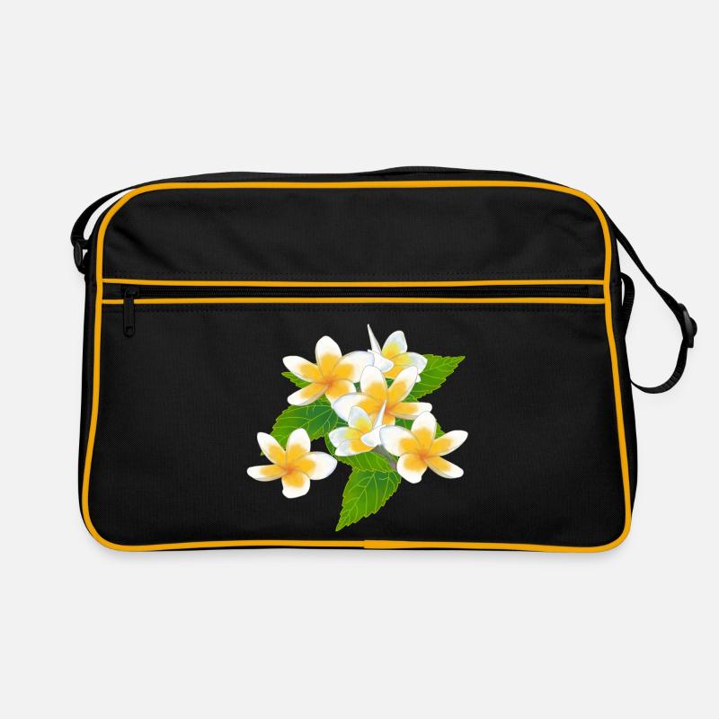 Frangipani - Retro Tasche - Schwarz/Gold