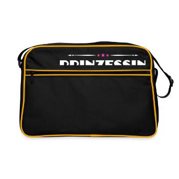 Prinzessin - Retro Tasche - Schwarz/Gold - Vorne
