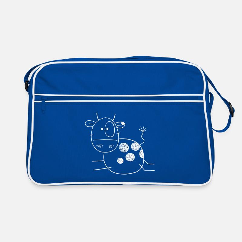 Coole Kuh I Strichmännchen Rind Bauer Geschenk Retro Tasche