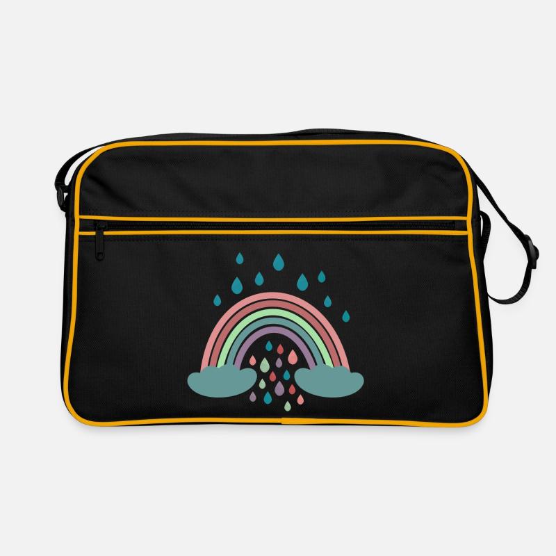 Happy Rainbow Regenbogen Design Retro Tasche