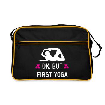 Ok, But First Yoga - Retro Bag - black/gold - Front