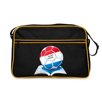 Französische Mode im modernen Design - Retro Tasche - Schwarz/Gold - Vorne