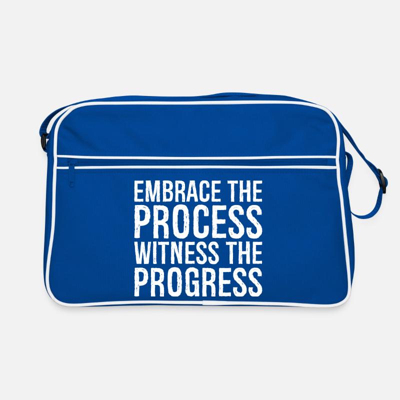 embrace the process witness the progress Retro Bag