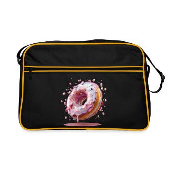 Realist donut with sprinkles - Retro Bag - black/gold - Front