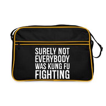 Tout le monde ne combattait sûrement pas de kung-fu - Sac Retro - noir/or - Devant